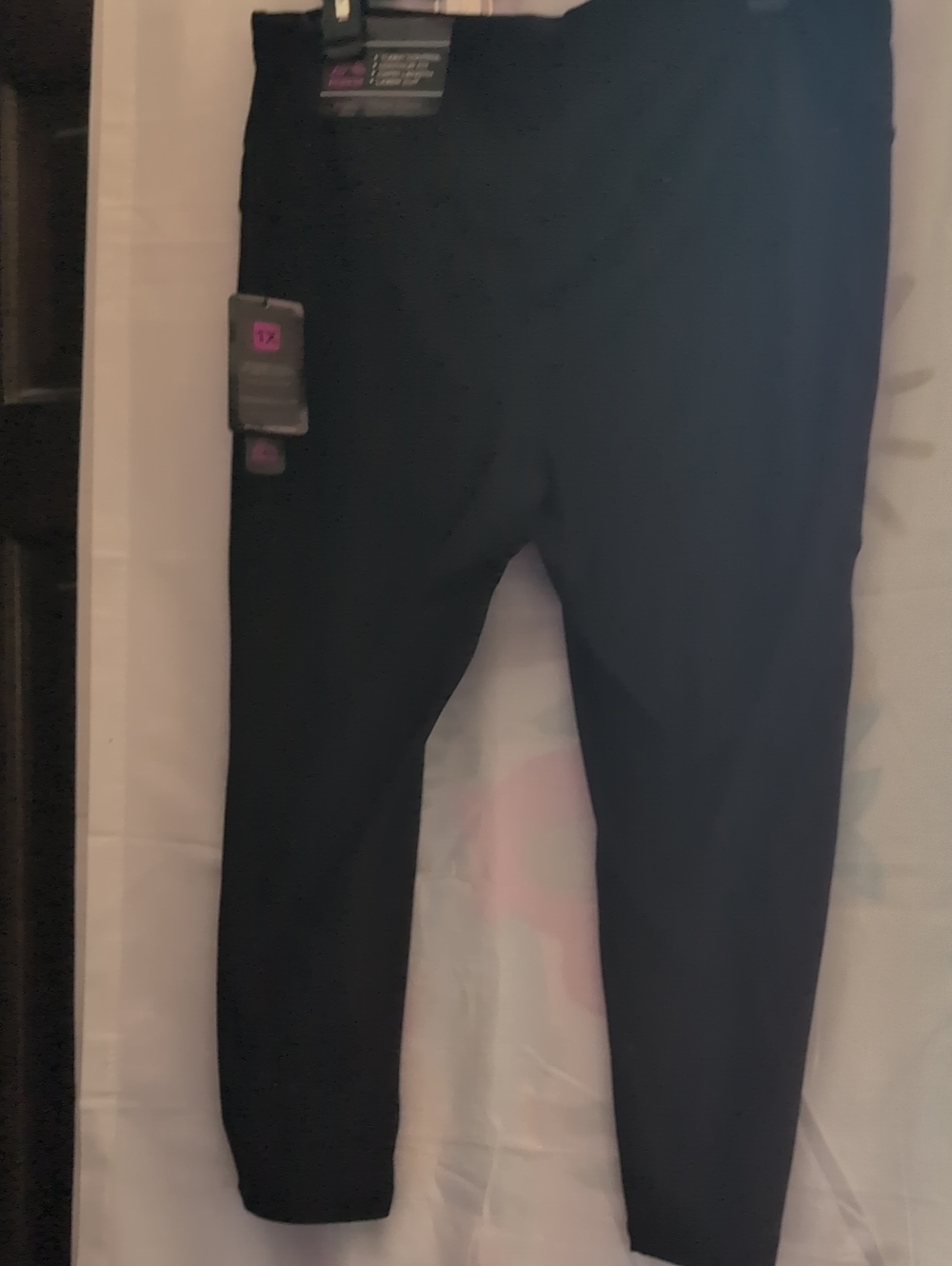 RBX Black/Pink Womens' Pull-On Active Leggings